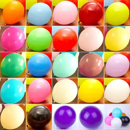 بالونات لاتكس مطفي لون واحد متعددة 25 بالونة